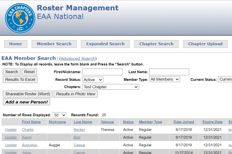 Resource Highlight Membership Roster Management Tool EAA